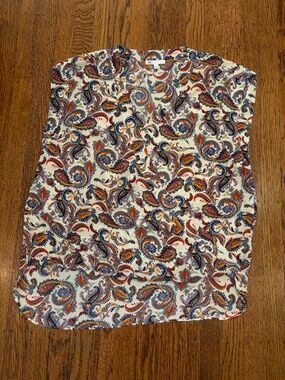 DR2 Paisley Wrap Tank Top Blouse - Women's Large